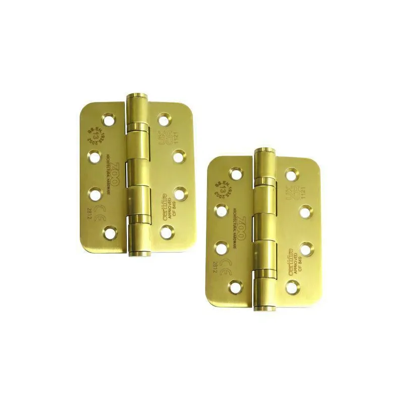 Zawias do drzwi 102x76x3 stal nierdzewna INOX mosiądz satyna 2szt. mod. ZHSS243RS