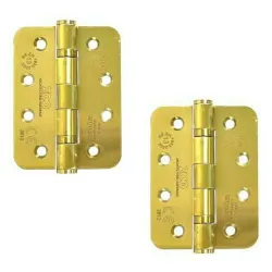 Zawias do drzwi 102x76x3 stal nierdzewna INOX mosiądz satyna 2szt. mod. ZHSS243RS