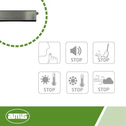 Listwa uszczelniająca drzwi nawierzchniowa 100cm srebrna automatyczna mod. 3
