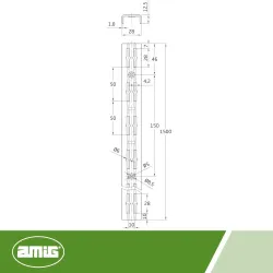 Listwa regałowa mod.7000 biała 150cm 2szt. DIS
