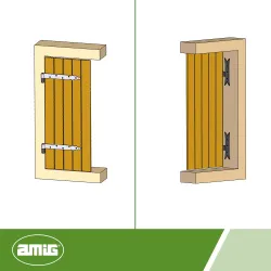 Trzpień zawiasu fi14mm Prawy 200x50mm ozdobny mod. 5000