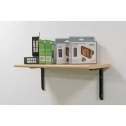 Wspornik półki aluminium czarny 300x200mm mod.4