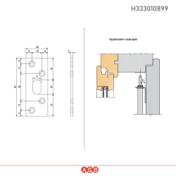 Zaczep do pręta - w drewno okiennica 2-skrzydłowa