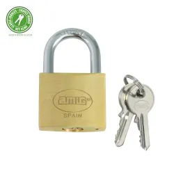 Kłódka mosiężna 15mm pojedyncze ryglowanie KA ten sam klucz mod. 10