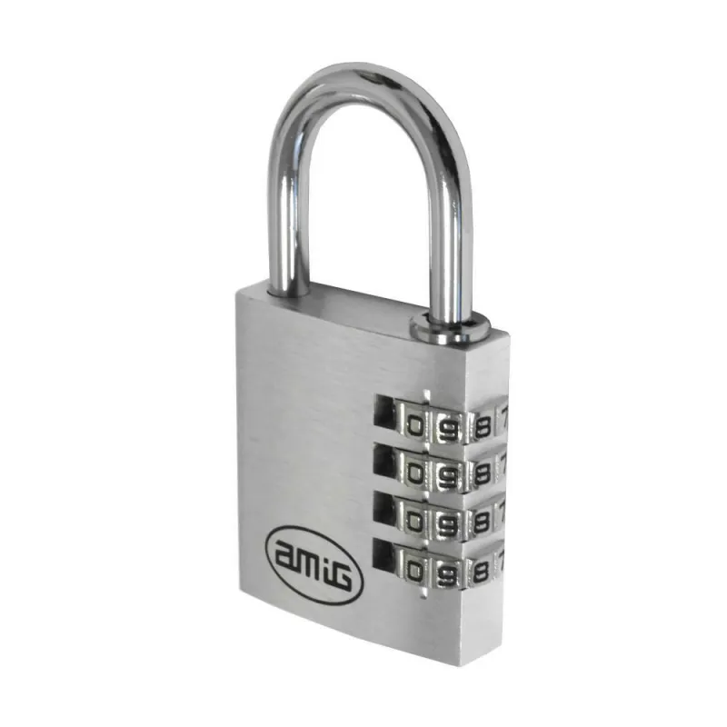 Kłódka szyfrowa 35mm aluminiowa srebrna combi mod.75 DIS
