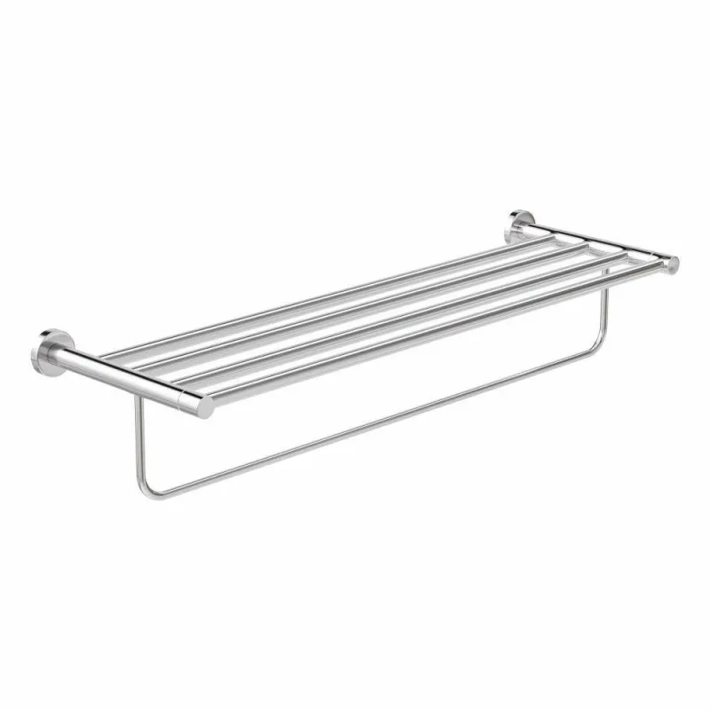 Półka ażurowa z wieszakiem na ręczniki chrom 655mm mod. GORLIZ-1 (D)