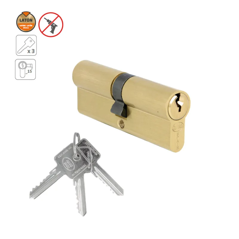 Wkładka drzwiowa 80mm 40/40 mosiężna lakierowana mod. 9460