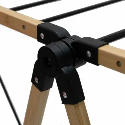 Suszarka na ubrania składana bambus 137x62x92cm czarny mod. AERIA-N13M