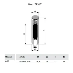 Osłonka zawiasu ZENIT-16 czarna