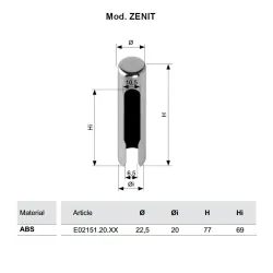 Osłonka zawiasu ZENIT-20 biała