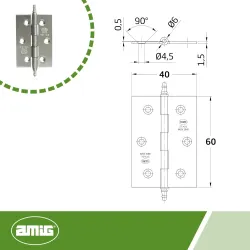 Zawias 2003-60x40 inox