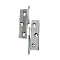 Zawias meblowy 60x40mm chrom połysk LEWY (pl) mod. 1006