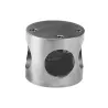 Łącznik 3-otworowy do relingu fi.25mm 50x43mm INOX mod.101