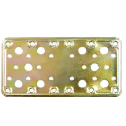 Łącznik płaski 185x90mm żółty ocynk mod.502 płytka perforowana
