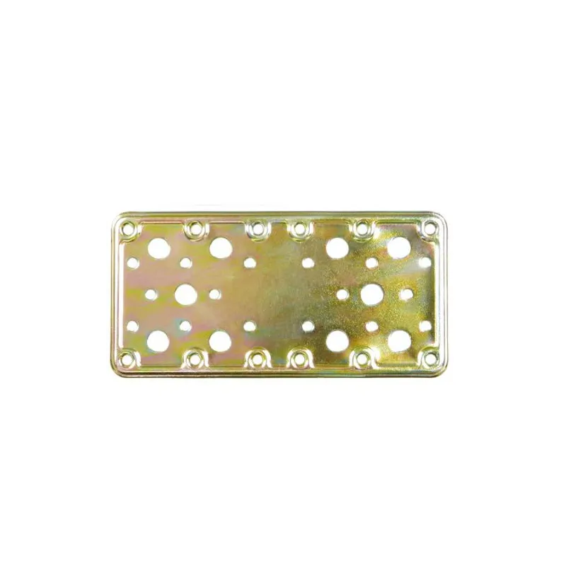 Łącznik płaski 185x90mm żółty ocynk mod.502 płytka perforowana