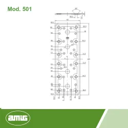 Łącznik płaski 185x65mm cynkowany mod.501 płytka perforowana