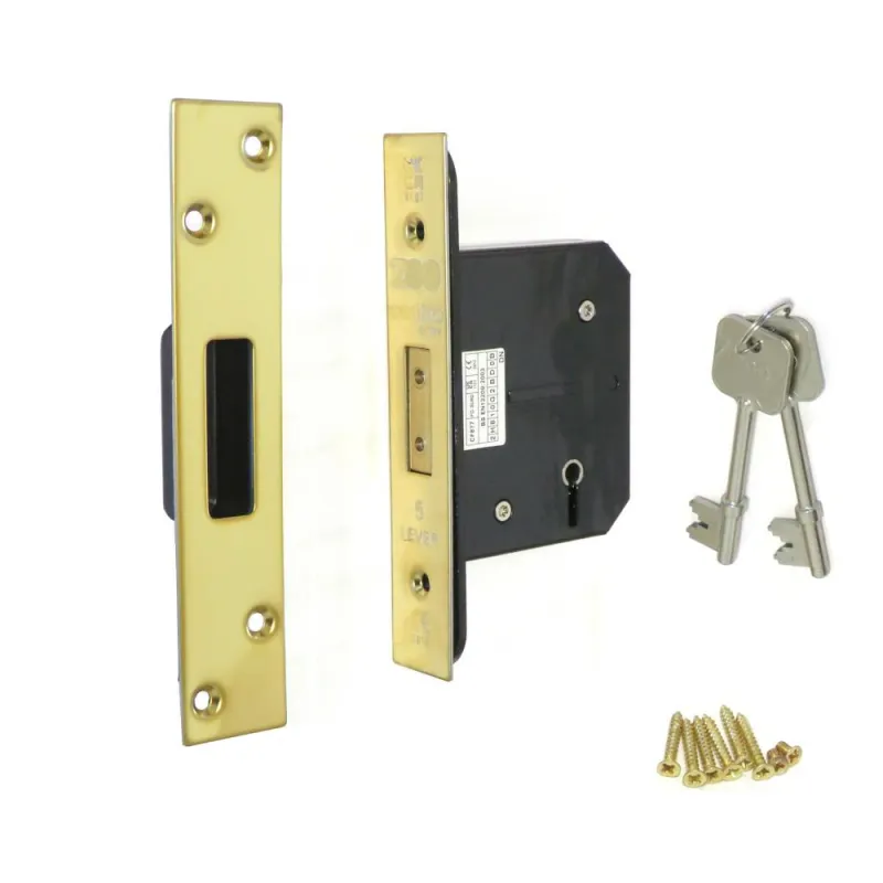 Zamek dodatkowy na klucz 44,5mm F25x138mm złoty