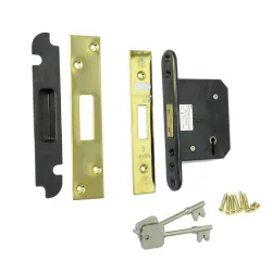 Zamek dodatkowy na klucz 44,5mm F25x138mm złoty