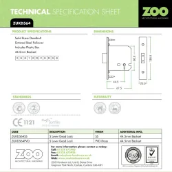 Zamek dodatkowy na klucz 44,5mm F25x138mm złoty