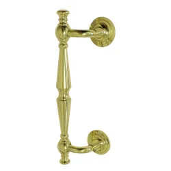 Pochwyt drzwiowy odchylony 250mm mosiężny lakierowany mod.11