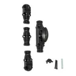 Komplet zamknięcia baskwilowego Cremone CREM 59 DECOR ENO czarna zasuwnica fałszywa