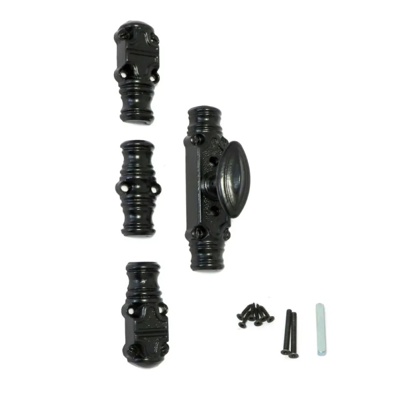 Komplez zamknięcia baskwilowego Cremone CREM 59 DECOR ENO czarna zasuwnica fałszywa