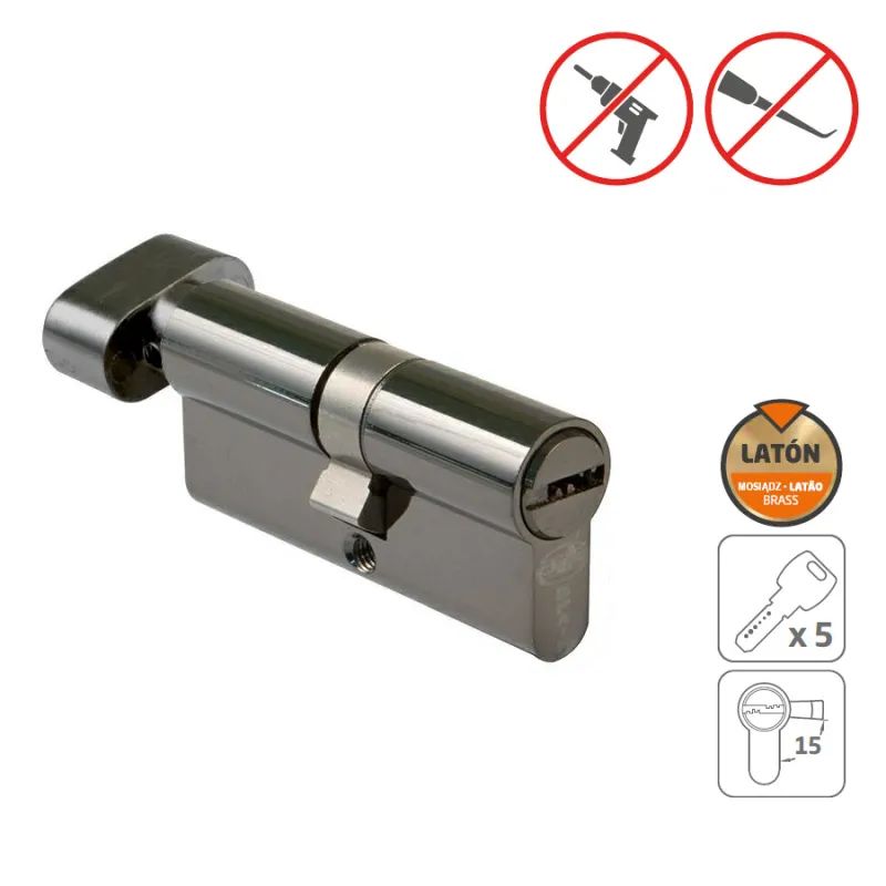 Wkładka z gałką do drzwi 60mm G30/30 czarny nikiel mod.9850