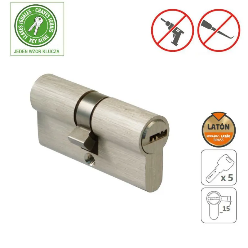 Wkładka 9851-60 30/30 mos. chrom mat