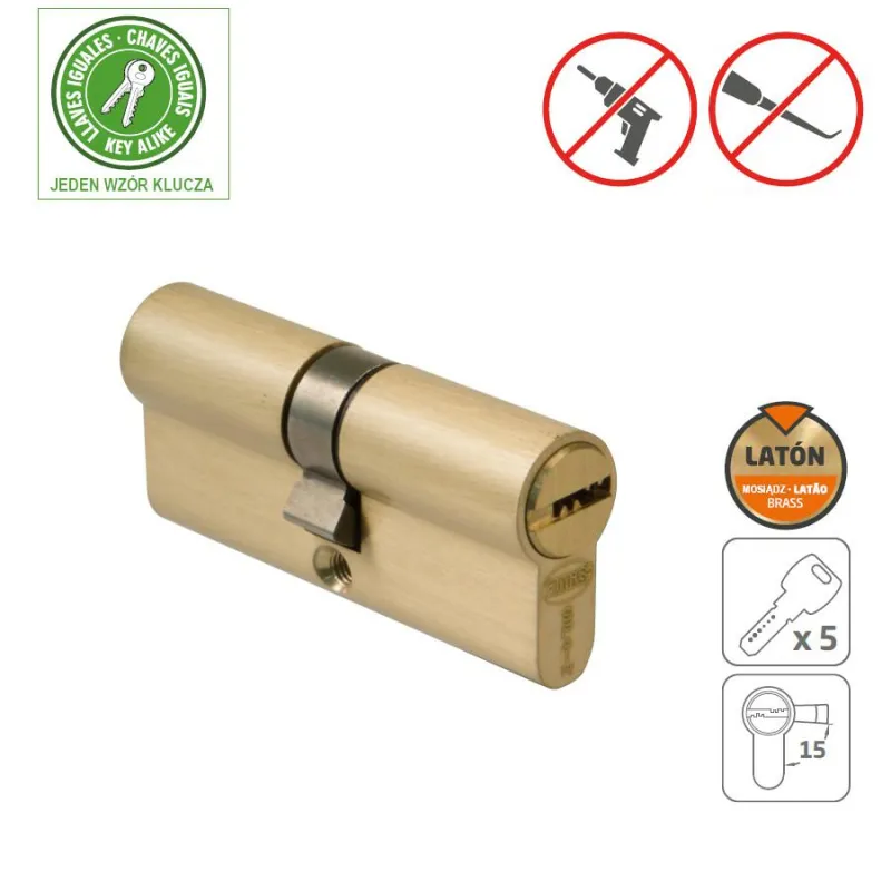 Wkładka 9853-60 30/30 mosiężna satyn