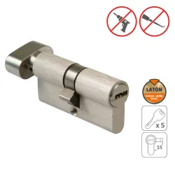 Wkładka z gałką do drzwi 70mm G40/30 chrom mat mod. 9850