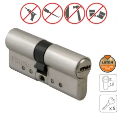 Wkładka drzwiowa 90mm 45/45 chrom mat mod. 10010 zabierak 13mm