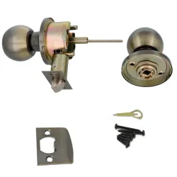 Gałka z zamkiem do łazienki mod.612 złoto antyczne