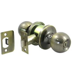 Gałka z zamkiem do łazienki mod.612 złoto antyczne