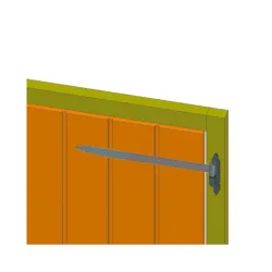 Trzpień zawiasu fi.14mm odsunięcie 16mm ozdobny czarny 170x35mm mod.8030