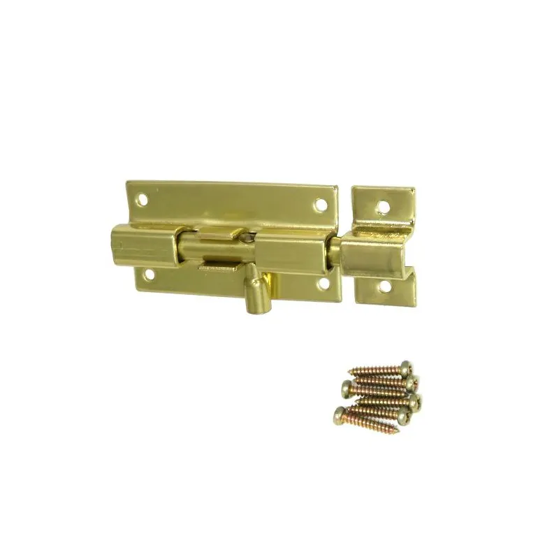 Zasuwka stalowa 60x30mm mosiądzowana mod. 390