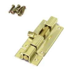 Zasuwka stalowa 60x30mm mosiądzowana mod. 390