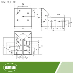 Wspornik wieszak belki 70mm żółty ocynk mod.354 podpora do konstrukcji drewnianych