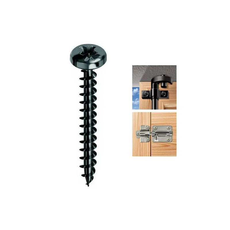 Wkręty czarne 5x30 łeb walcowy soczewkowy PZ Panelvit 100szt.