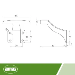 Wieszak 3 mosiądzowany DIS