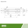 Zasuwka aluminiowa 80x30mm biała mod. 500