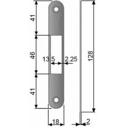 Zaczep mosiądzowany 18x128mm do zamków hakowych SCIVOLA TT