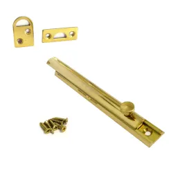 Zasuwka meblowa mosiężna 120x17mm mosiądz lakierowany mod. 600