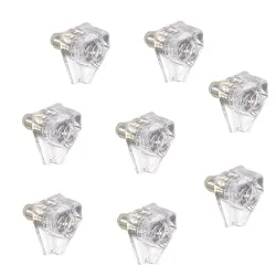 Podpórki do półki meblowej z bolcem/sztyftem przezroczyste 8 szt. mod. 161