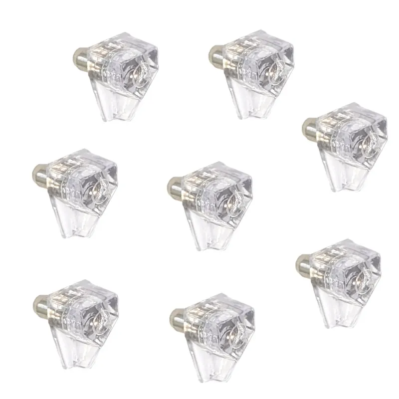 Podpórki do półki meblowej z bolcem/sztyftem przezroczyste 8 szt. mod. 161