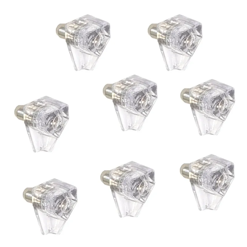 Podpórki do półki meblowej z bolcami/sztyftami fi.5mm przezroczyste 8szt. mod. 161 DIS