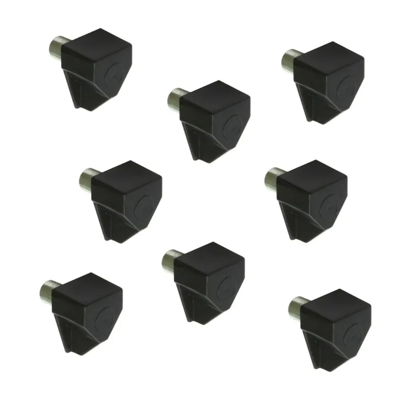Podpórki meblowe z bolcem fi. 5mm czarna 8 szt. mod. 161 BAG