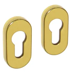 Szyld wkładki rozeta owalna 60x30mm mosiądz połysk 2szt. mod.277