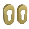 Szyld wkładki rozeta owalna 60x30mm mosiądz satyna 2szt. mod.277
