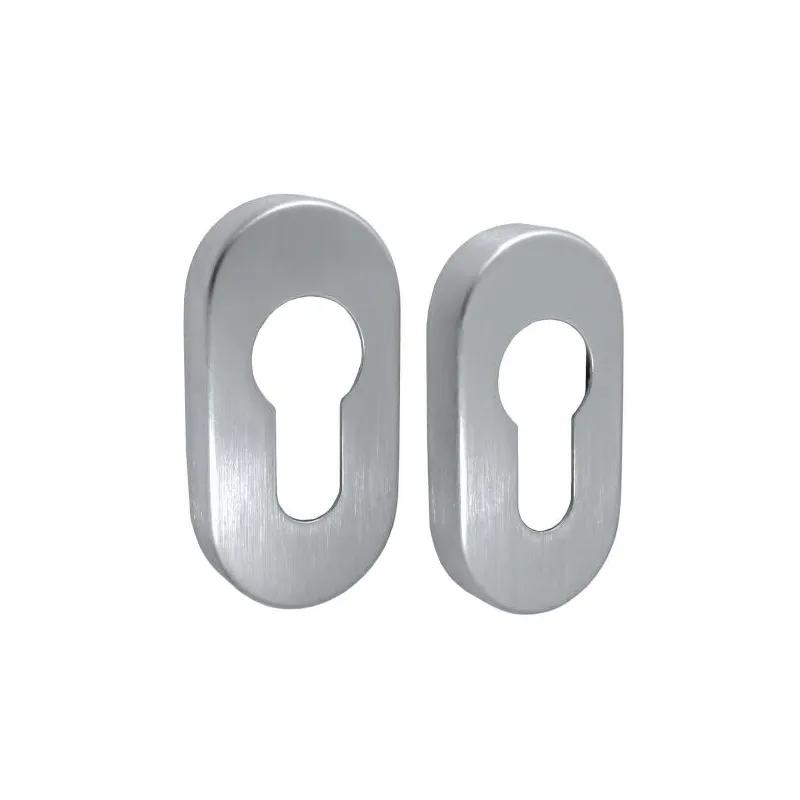 Szyld wkładki rozeta owalna 60x30mm chrom satyna 2szt. mod.277