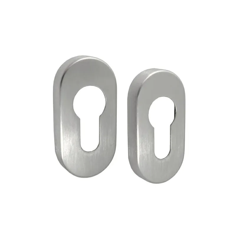 Szyld wkładki rozeta owalna 60x30mm nikiel satyna 2szt. mod.277